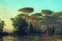 Лев Лагорио. Дорога среди пиний, 1865