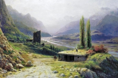 Лев Лагорио. Кавказское ущелье, 1893