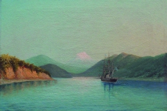 Лев Лагорио. Корабль в бухте, 1870-e