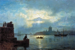 Лев Лагорио. Лунная ночь на Неве, 1898
