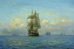 Лев Лагорио. Морской пейзаж с парусниками, 1890-e
