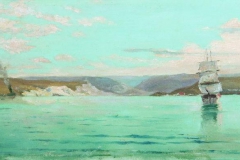 Лев Лагорио. Морской пейзаж с парусником