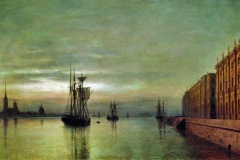 Лев Лагорио. Нева ночью, 1878