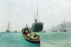 lagorio_vygruzka_passazhirskogo-sudna_lodka_v_more_1888
